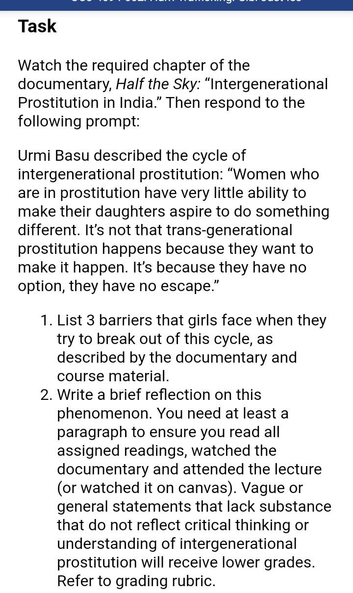 Task Watch the required chapter of the