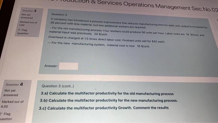 please help now :( & Services Operations