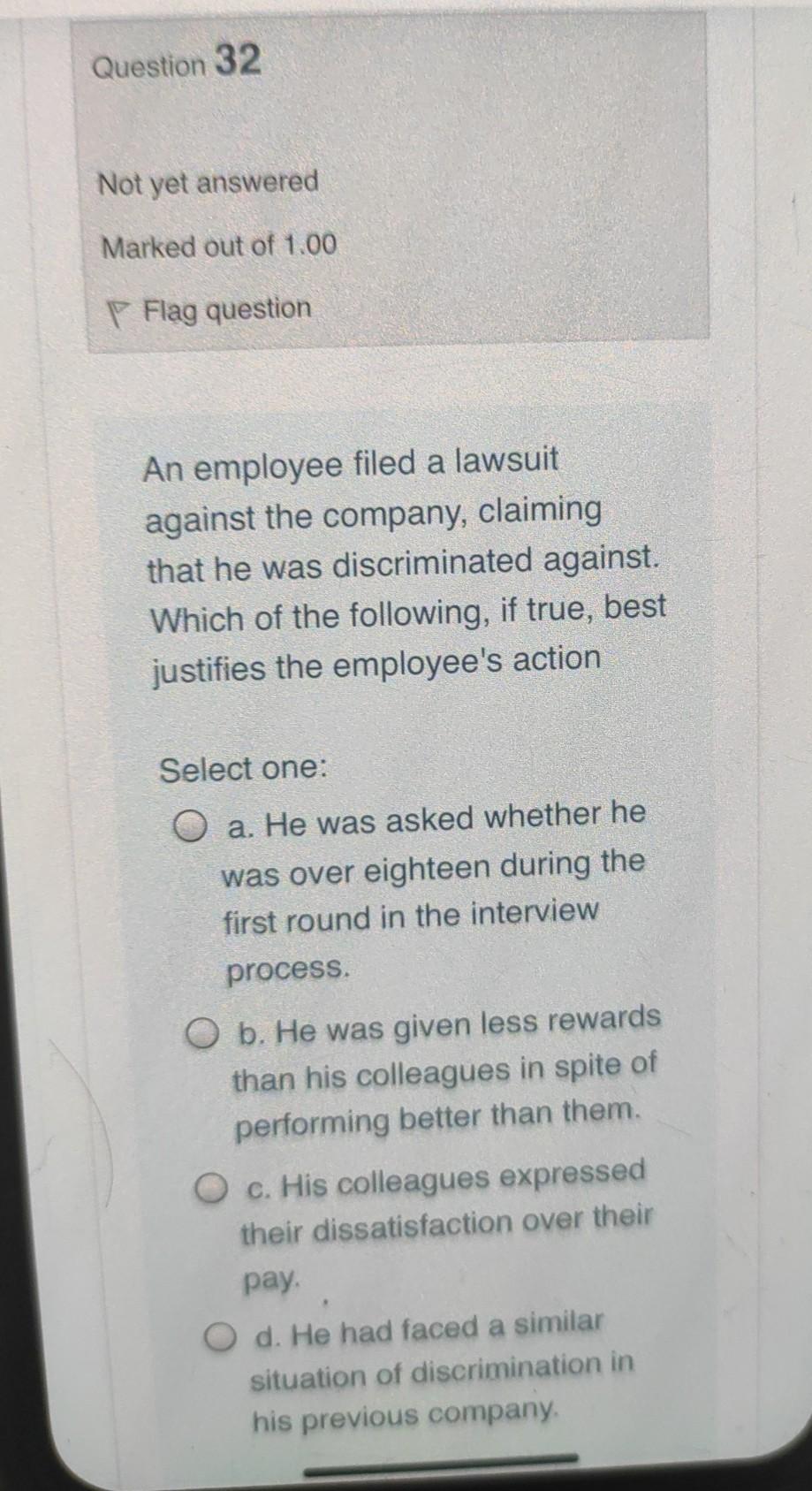 i need the two questions please Question 32 Not