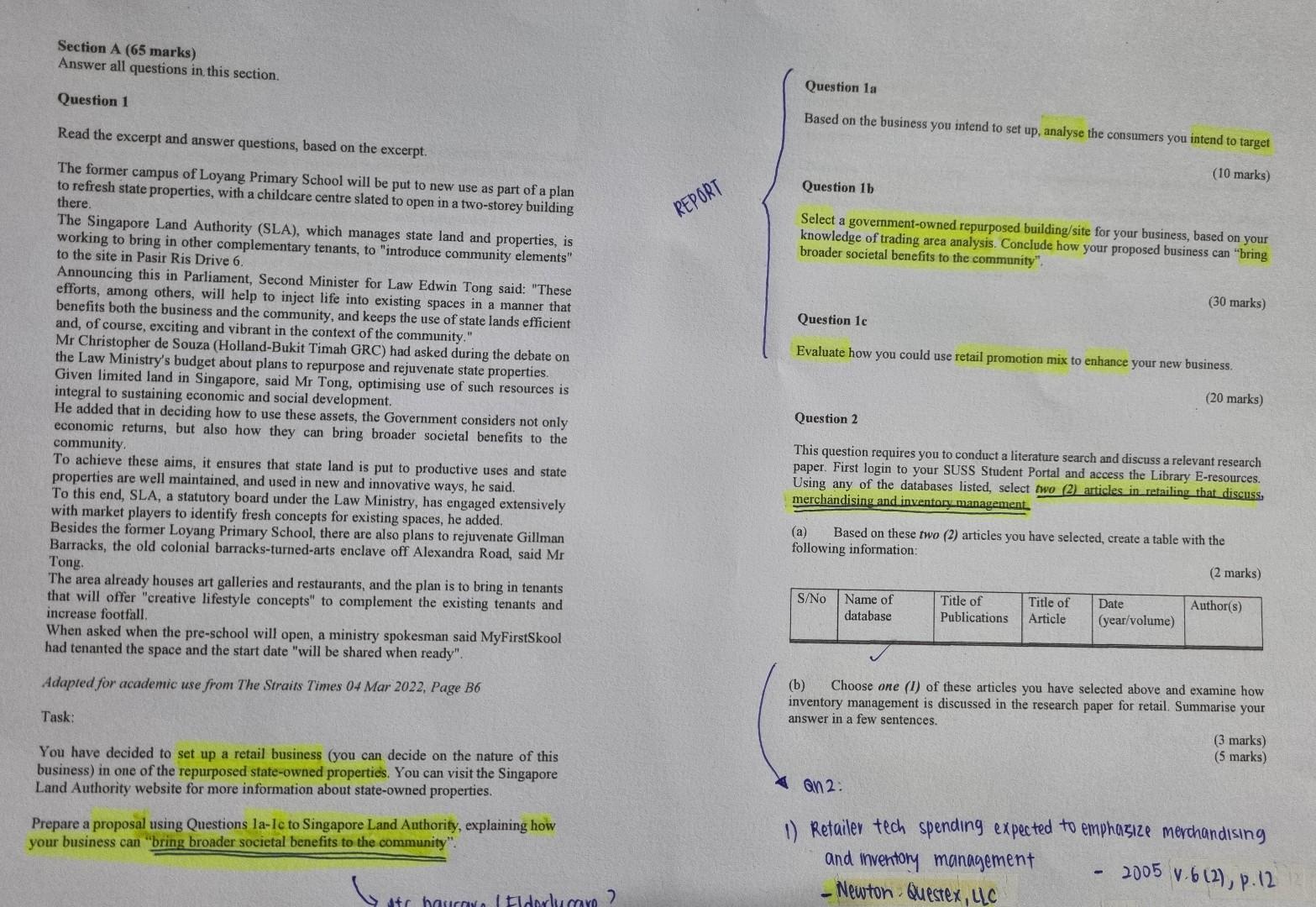 please do question 1c Question 1 Read the excerpt