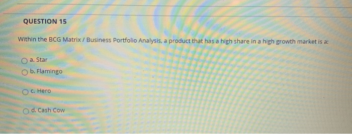 QUESTION 14 Within Diversification, which