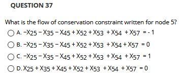 Consider the network below. Formulate the LP for