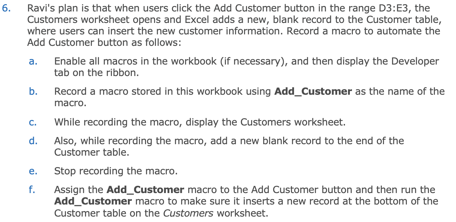 6. Ravi's plan is that when users click the Add