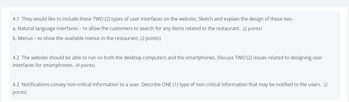 4.1 They would like to include these TWO (2)