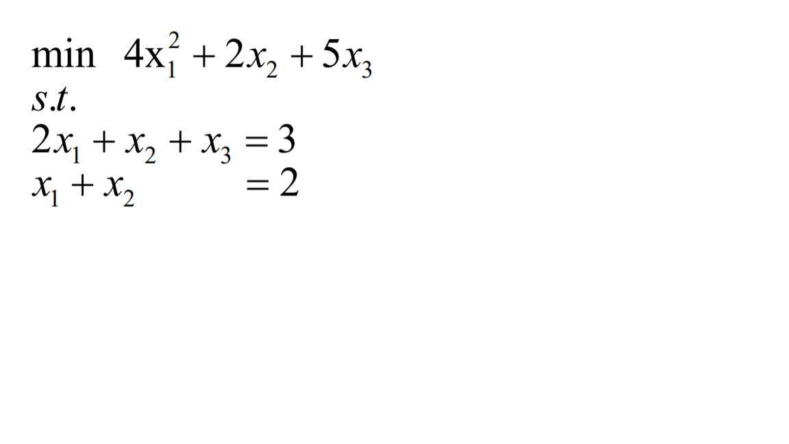 The optimal nonlinear programming models given