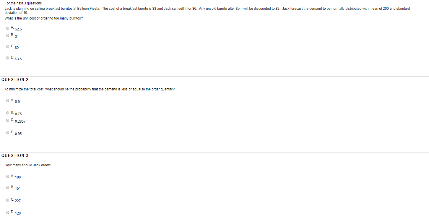 Multiple Choice, I will Thumbs Up the Answer