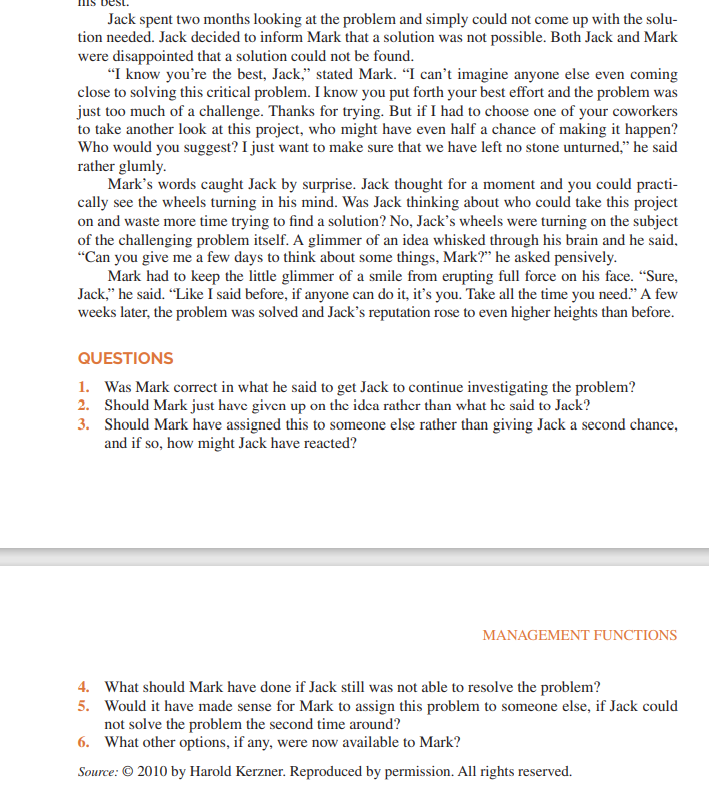 question 6 for the case study Jack spent two