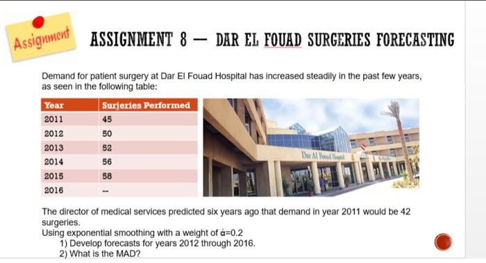 in excel form please. thank you Assignment
