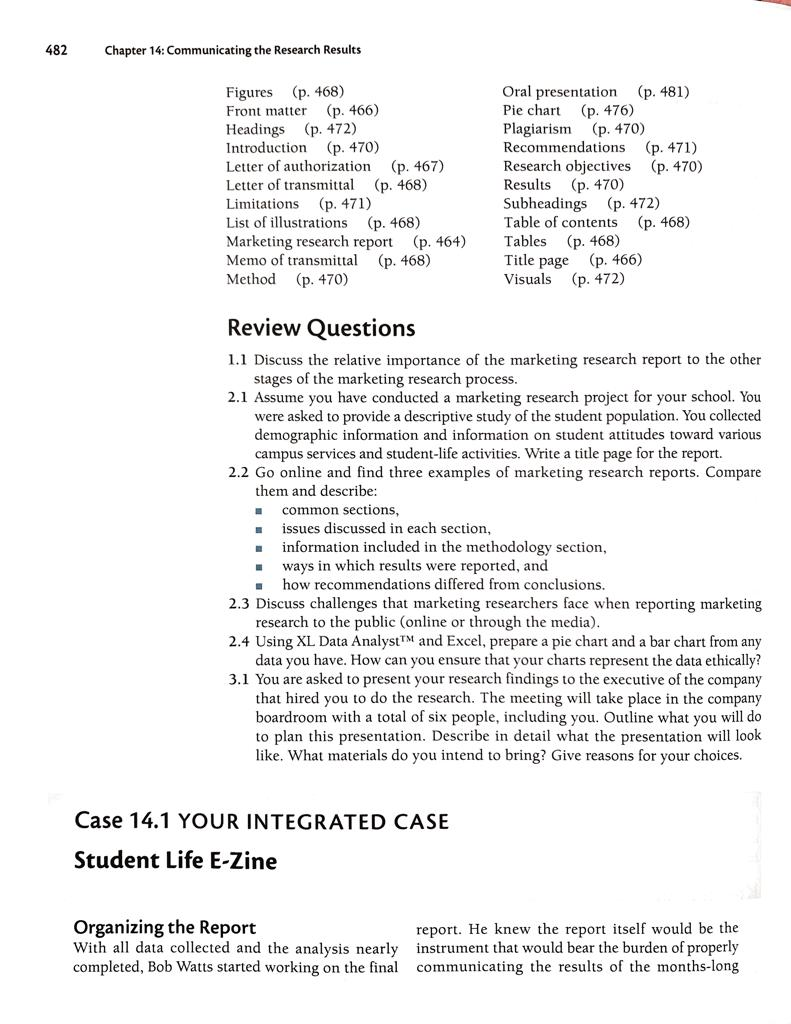 I am looking for answers for case 14.1.