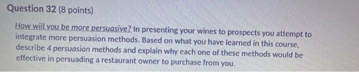 Question 51 (8 points) How will you create more