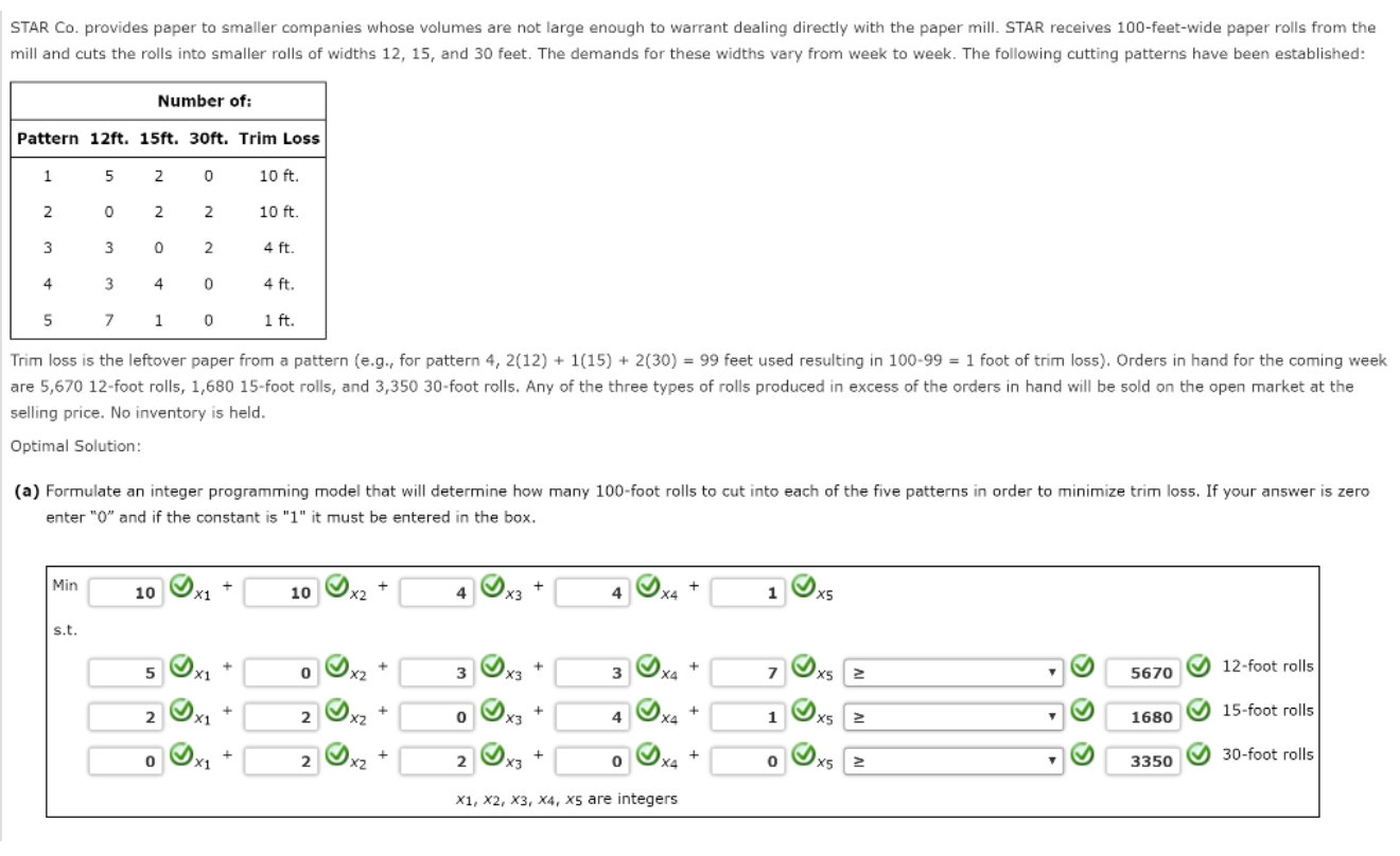 I need help with the X's for part B please. STAR