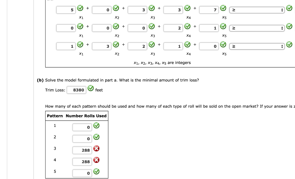 I need help with the X's for part B please. STAR