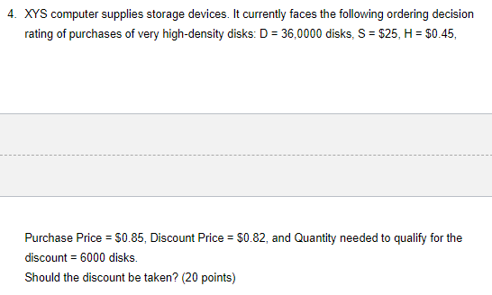 4. XYS computer supplies storage devices. It