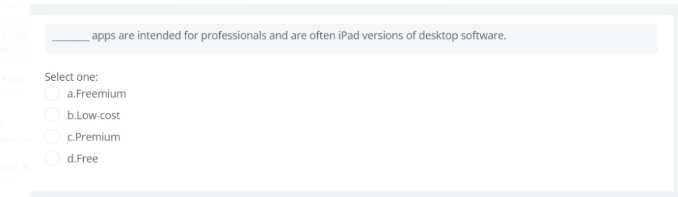 A standard design refers to: Select one: O