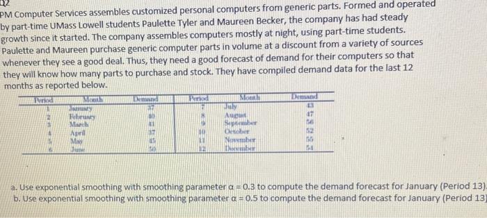 circle answers PM Computer Services assembles