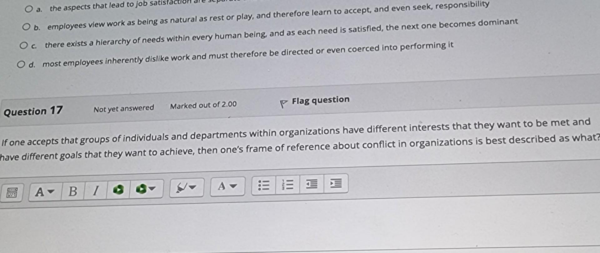 answer all these please O a. the aspects that