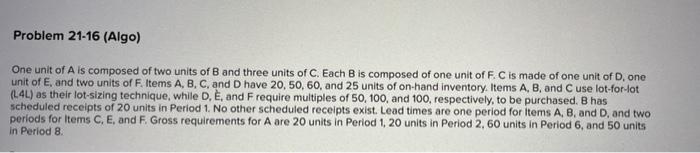 please help will give thumbs up Problem 21-16