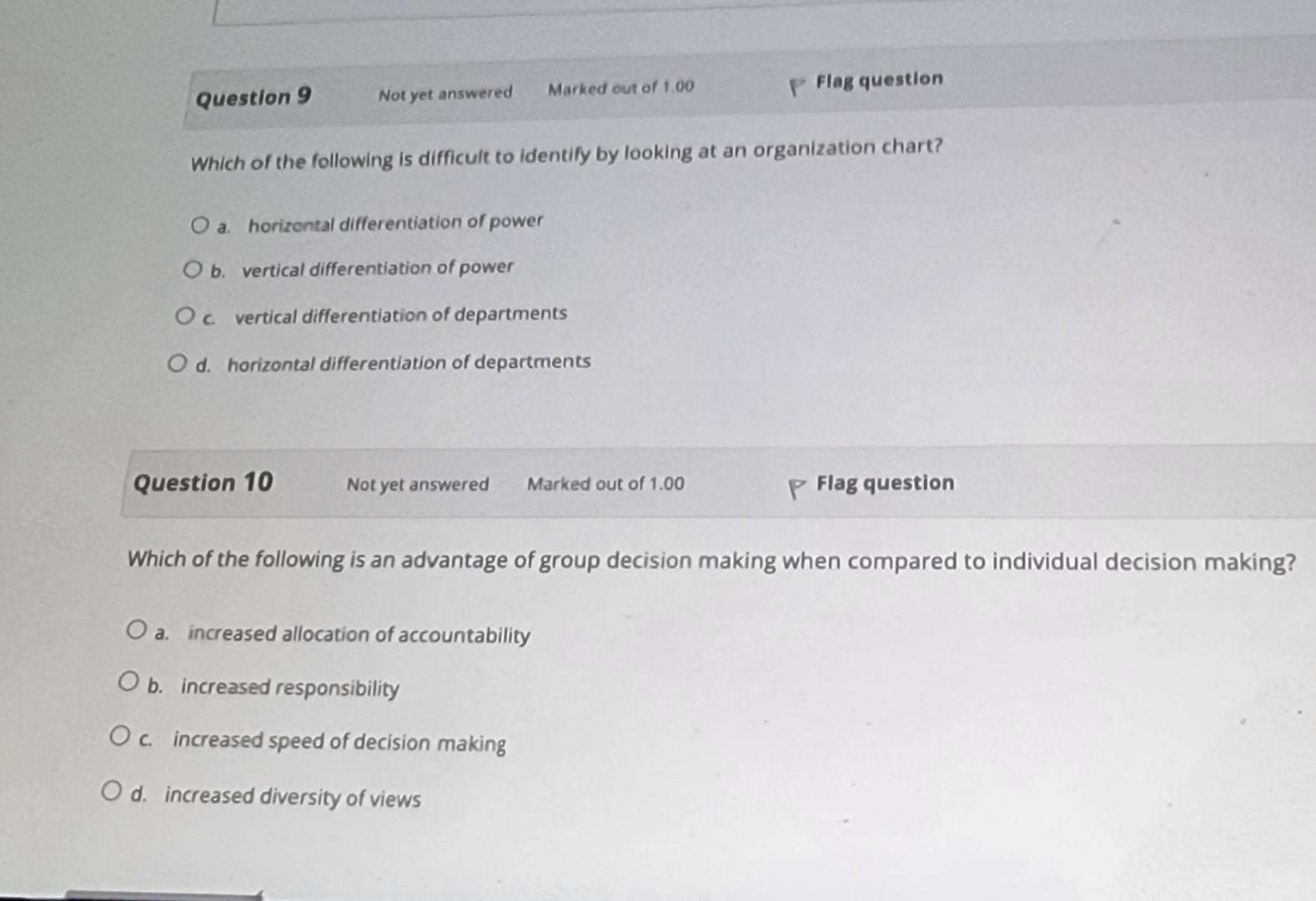 answer all these please Marked out of 1.00