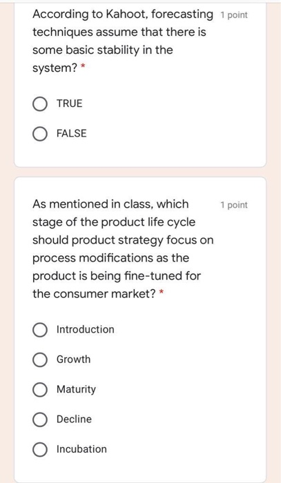 5 points When companies define a product, what