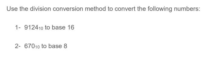 Use the division conversion method to convert the