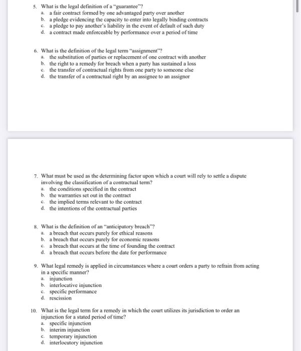 MULTIPLE CHOICE What the definition of the