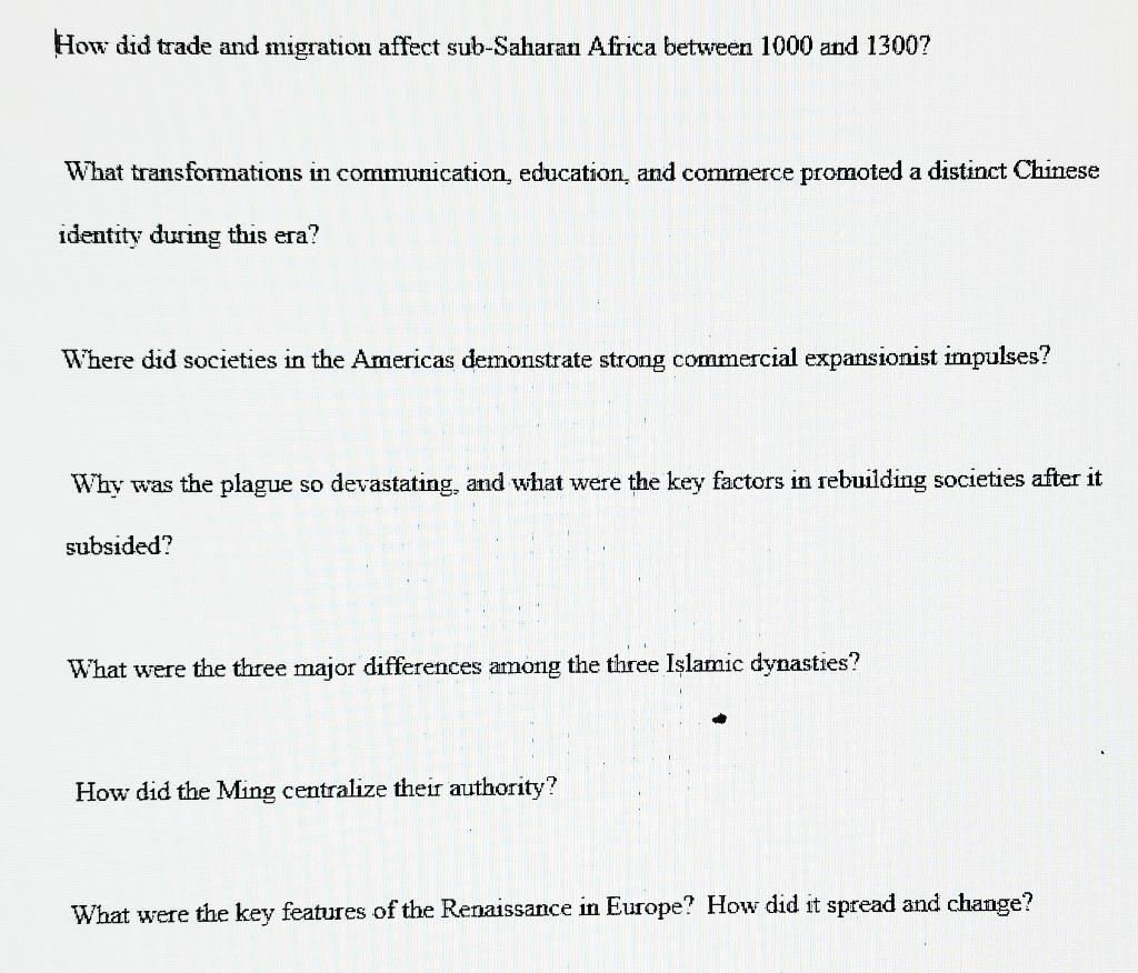 How did trade and migration affect sub-Saharan
