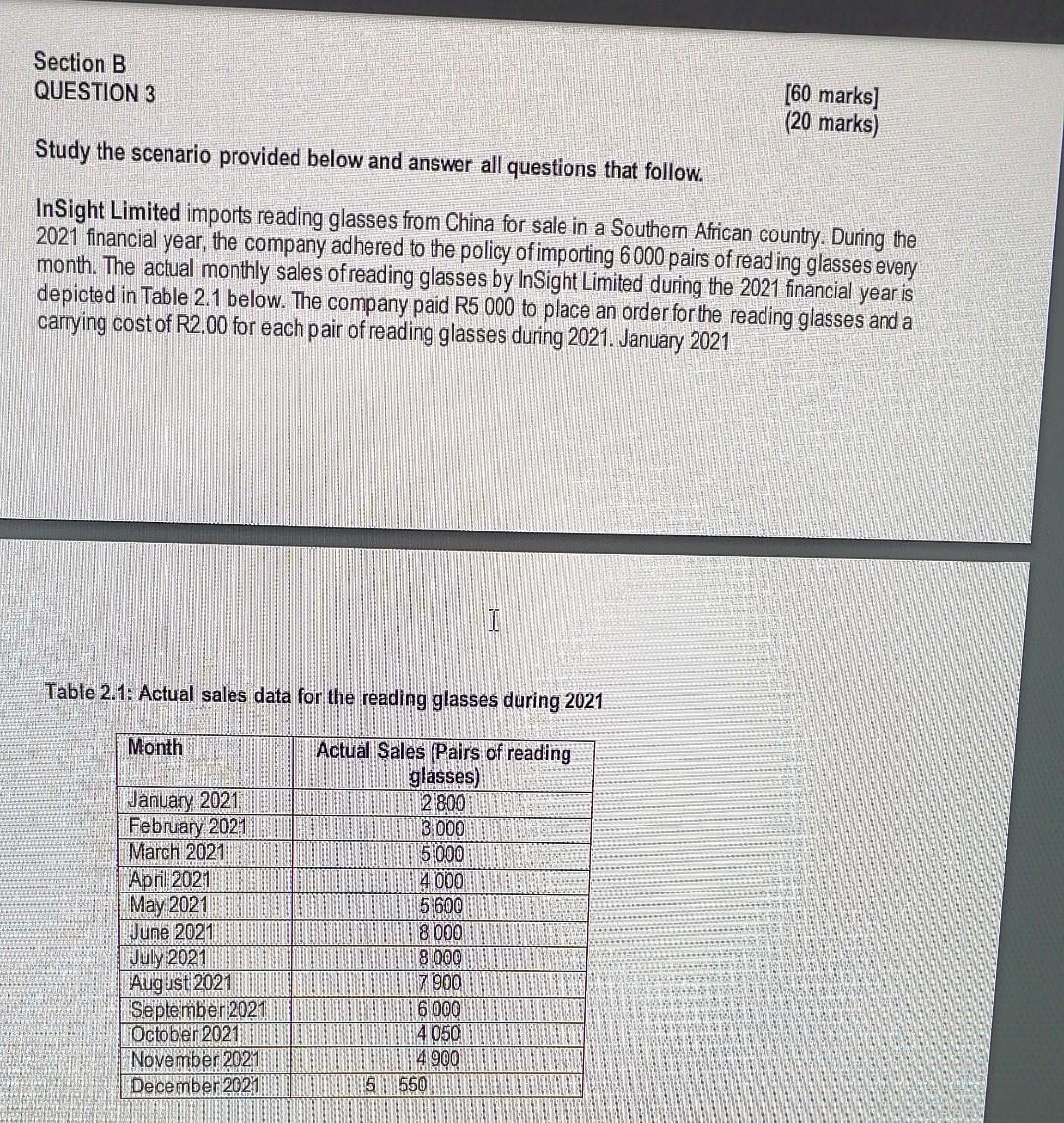 QUESTION 3 [60 marks] (20 marks) Study the