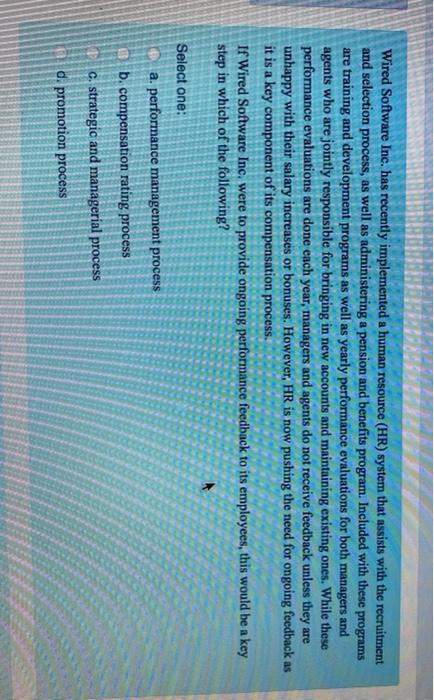 HUMAN RESORCE MANAGEMENT Wired Software Inc. has