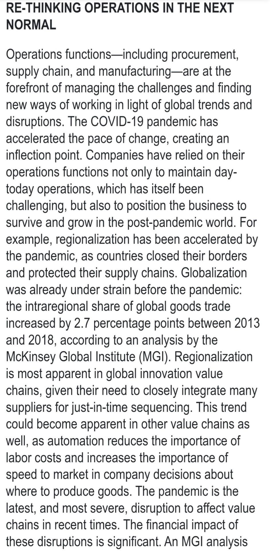 Operations management for sustainability please