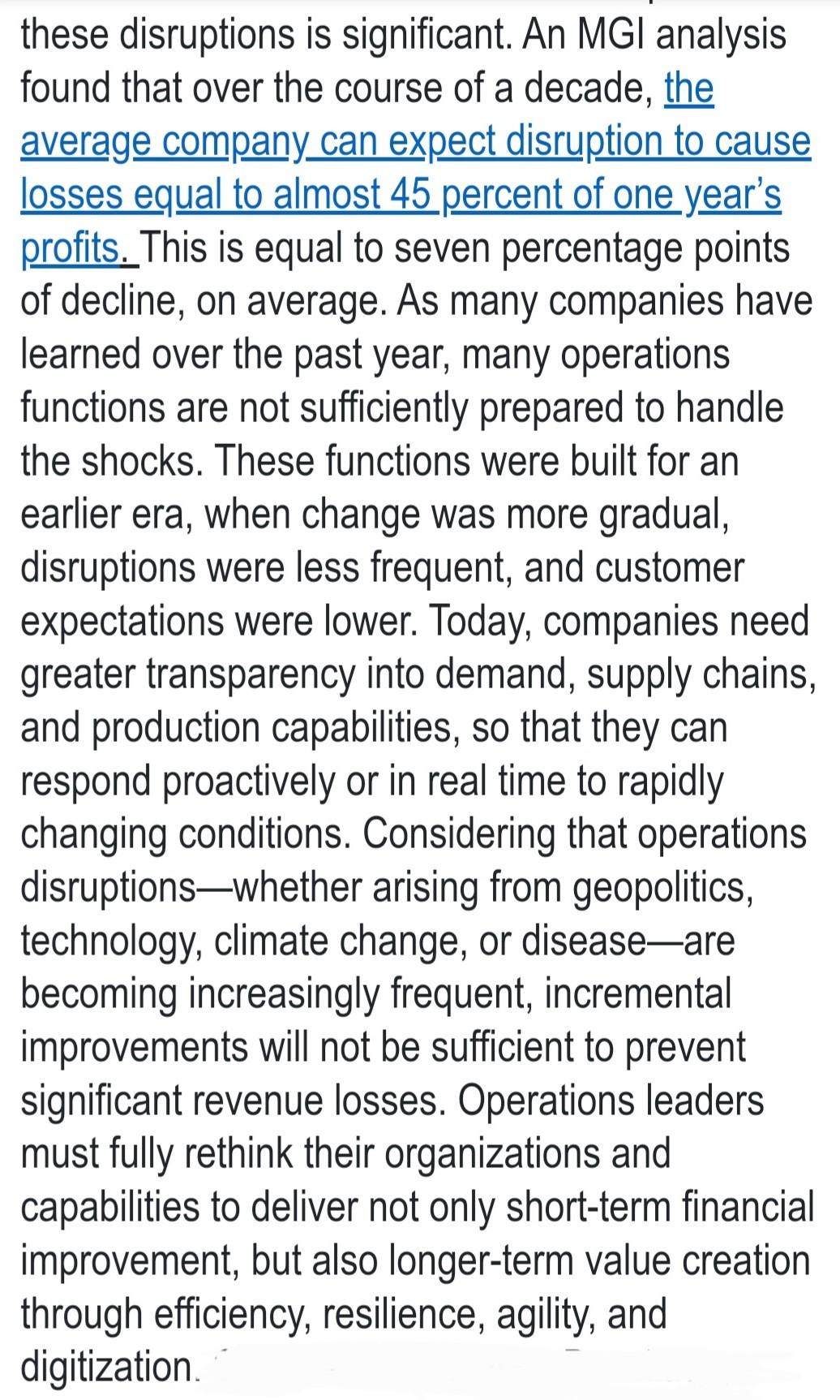 Operations management for sustainability please