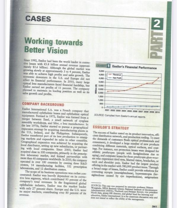 Question 1, 2, 3 CASES Working towards Better