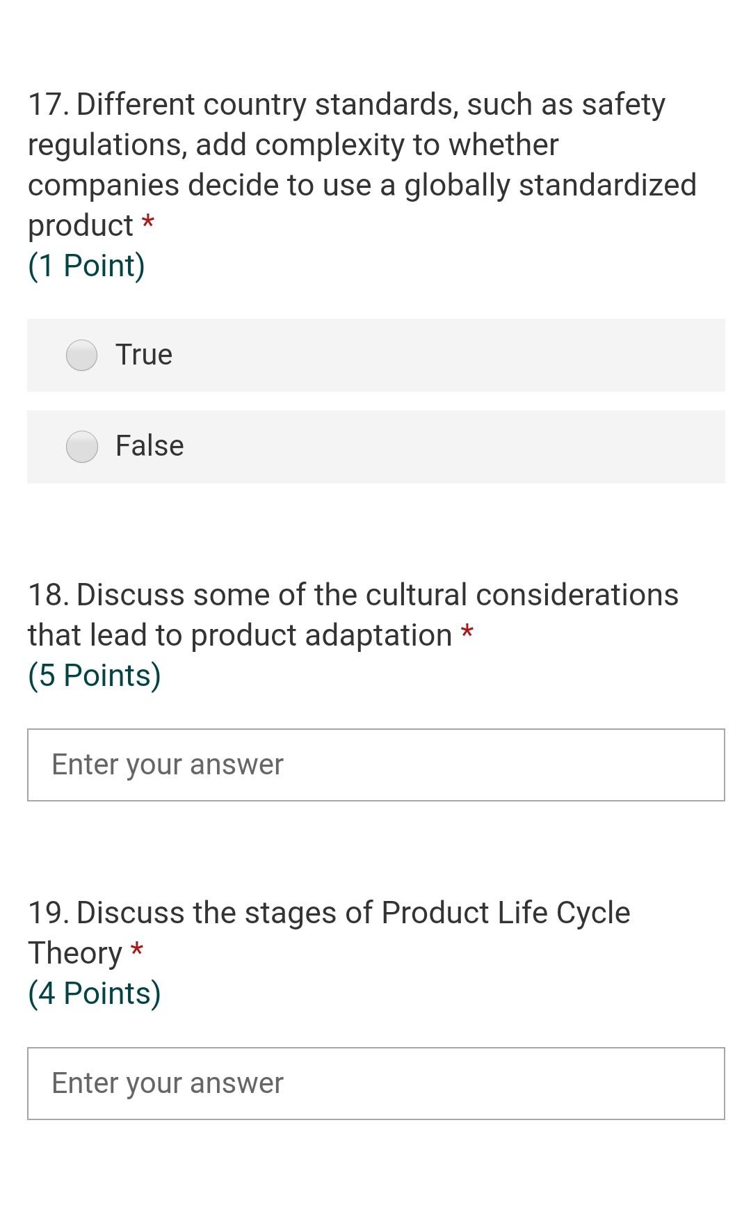 * Required 1. Do you want a bouns mark * (1