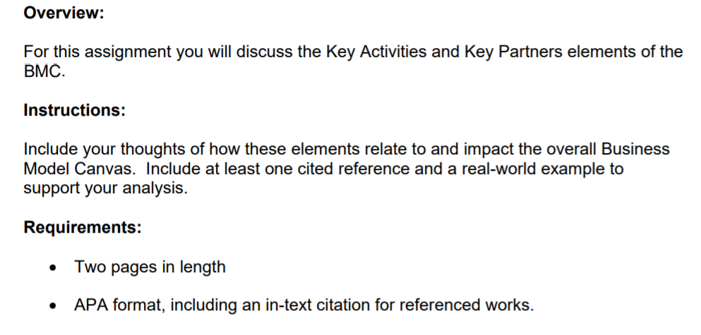 Please help. BMC stands for Business Model