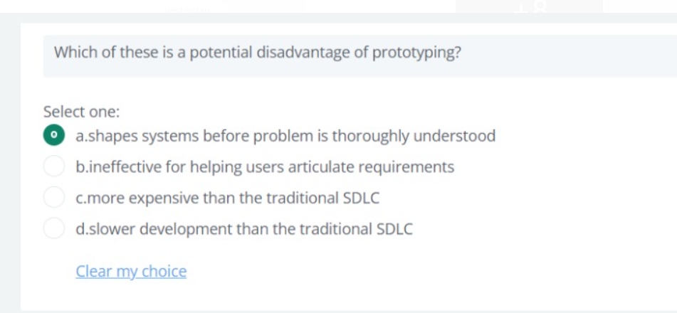 A standard design refers to: Select one: a.Using