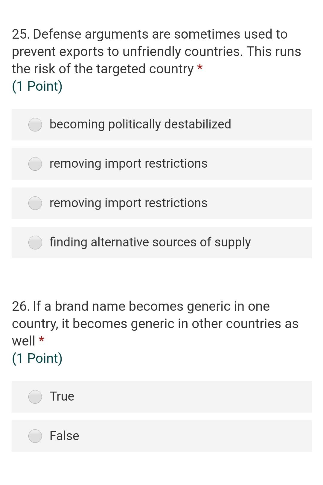 * Required 1. Do you want a bouns mark * (1