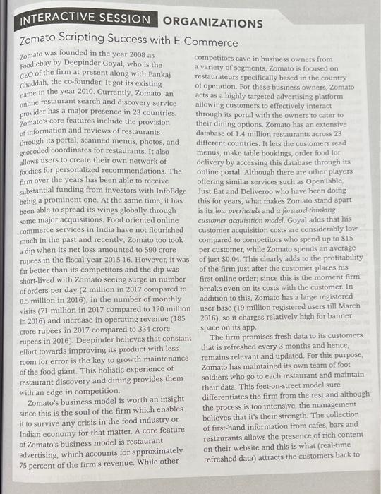 Answer to the case study questions given in the