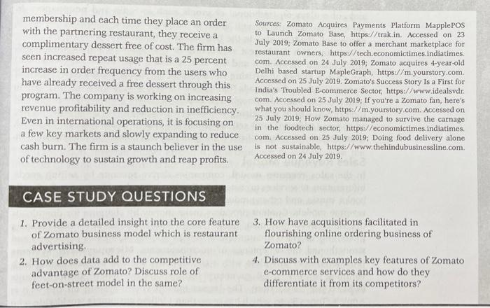 Answer to the case study questions given in the