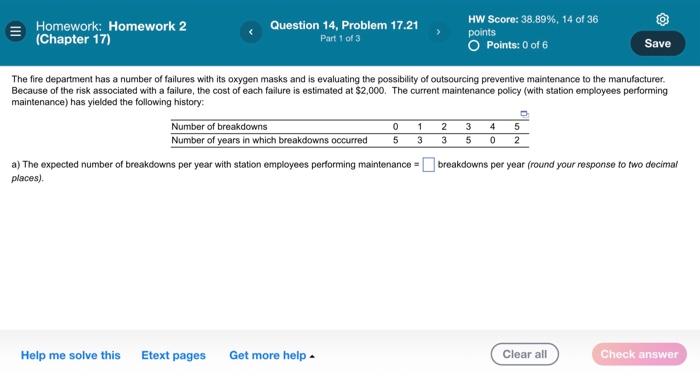 Homework: Homework 2 (Chapter 17) Question 14,
