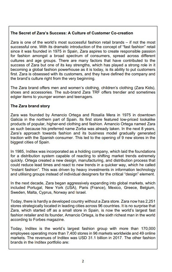 The Secret of Zara's Success: A Culture of