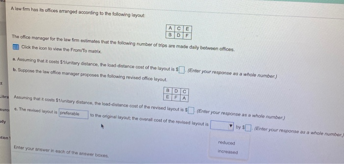 A law firm has its offices arranged according to