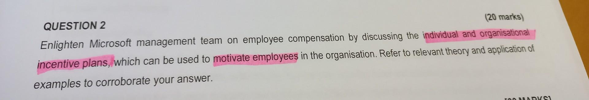 QUESTION 2 (20 marks) Enlighten Microsoft