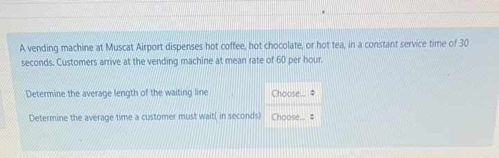 In a system with a single server, the probability