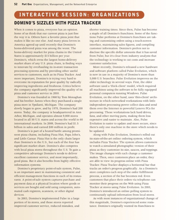 Please answer this Case. 52 Part One