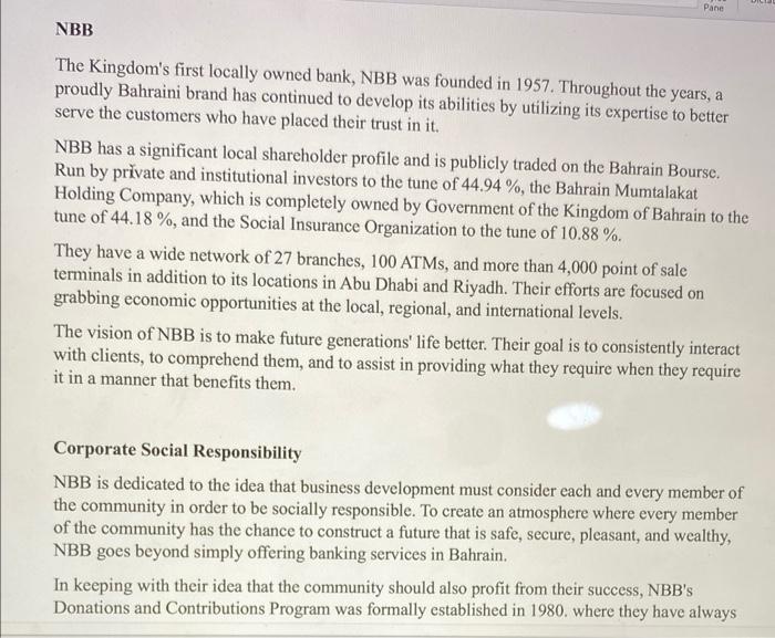 compare between the two banks nnb and bisb