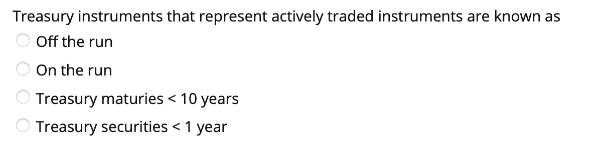Treasury instruments that represent actively