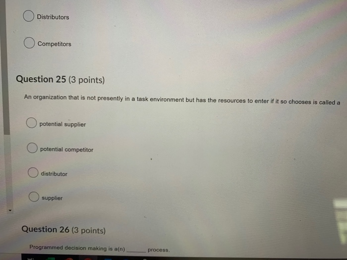 Question 15 (2 points) Crossed trained is Having