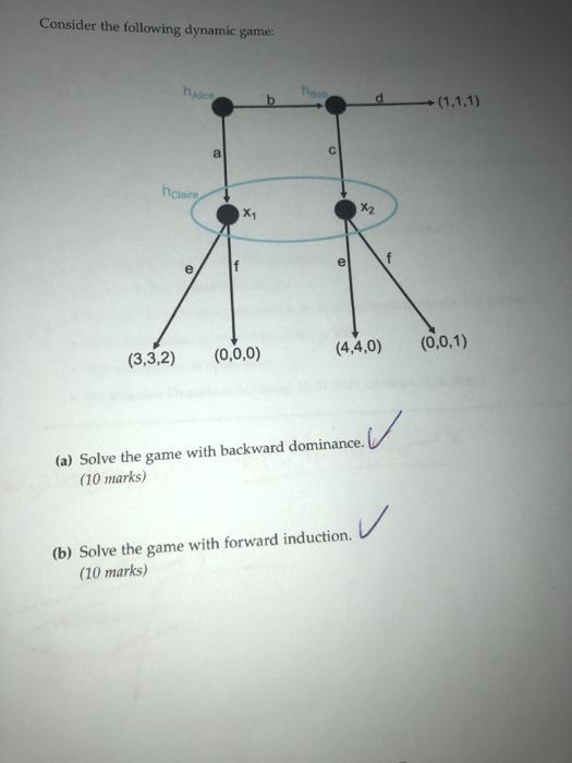 Consider the following dynamic game: (1.1.1) a