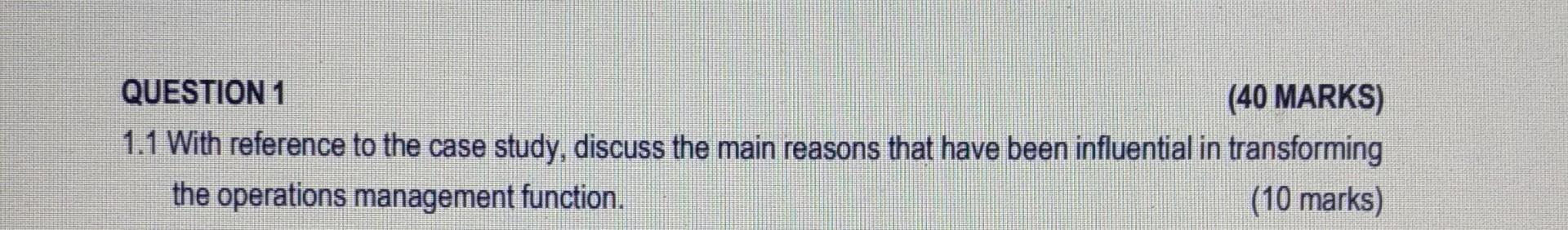 Please help it's urgent thank you Operations