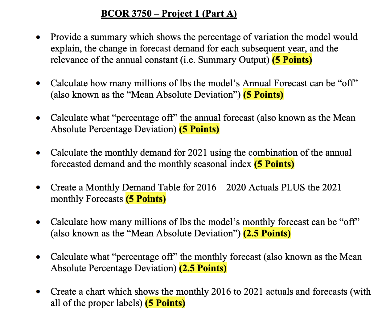 excel file BCOR 3750 -- Operations and Supply