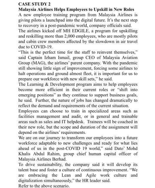 Question: a) Explain THREE (3) levels of training